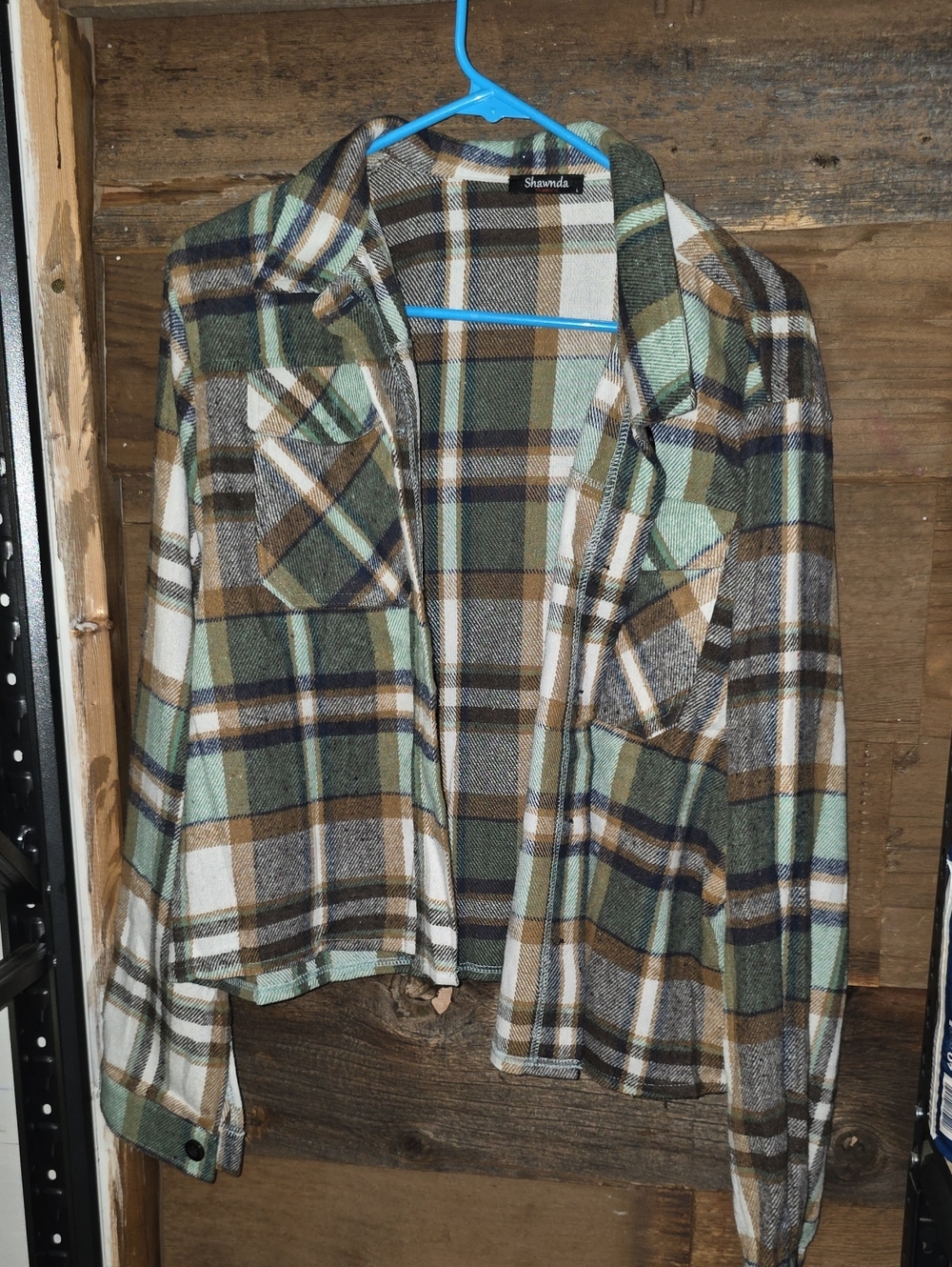 Men's Green Plaid Flannel Jacket